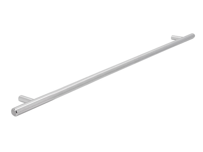 Meubelgreep RVS T-model 384mm met groef 452x10x31mm