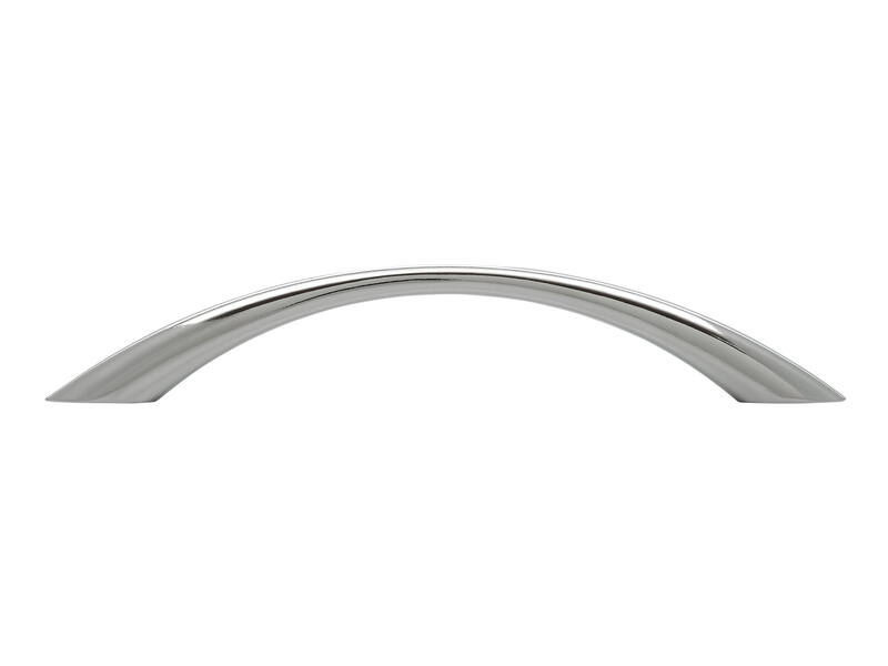 Meubelgreep chroom boog 128mm 163x10x28mm