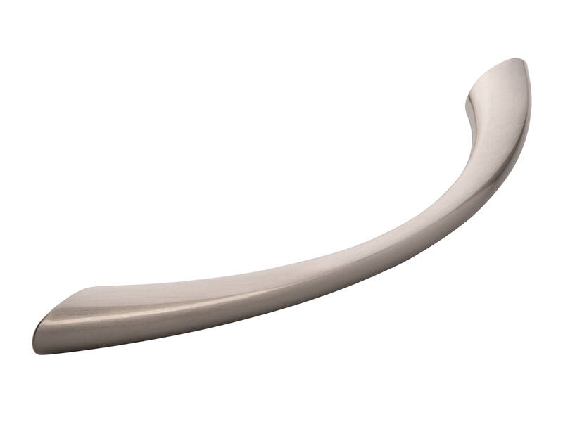 Meubelgreep RVS look boog 128mm 163x10x28mm