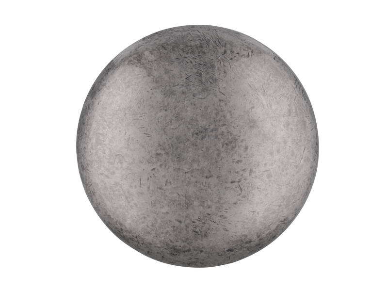 Meubelknop antiek zilver look 33mm 32x32x28mm