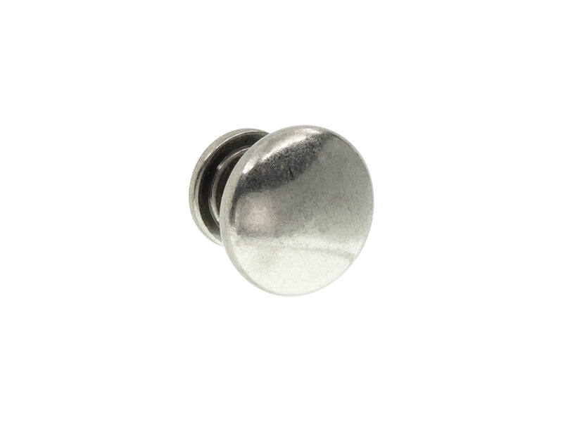 Meubelknop antiek zilver look 33mm 32x32x28mm