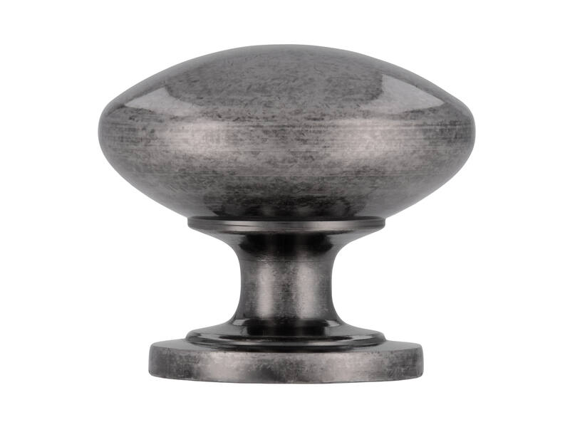 Meubelknop antiek zilver look 33mm 32x32x28mm