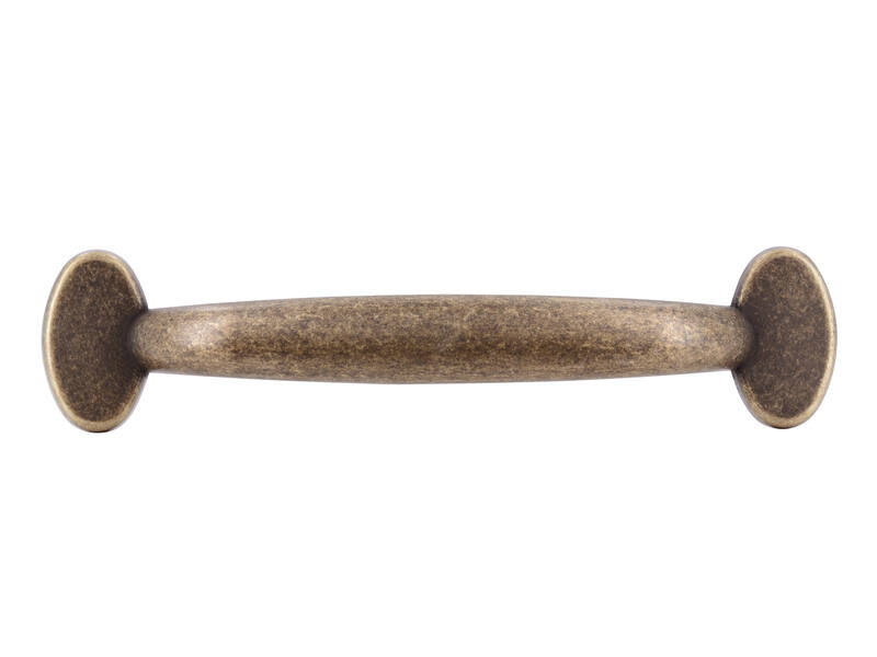 Meubelgreep brons look 96mm 129x30x27mm