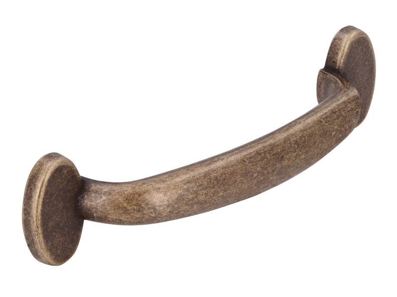 Meubelgreep brons look 96mm 129x30x27mm