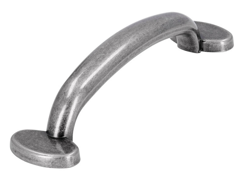 Meubelgreep antiek zilver look 96mm 129x30x27mm