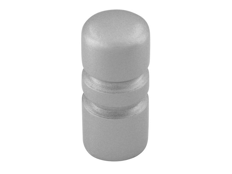 Meubelknop aluminium look 12mm 12x12x26mm
