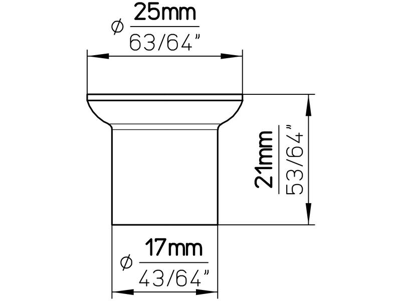 Meubelknop RVS Solid 25mm 25x25x21mm