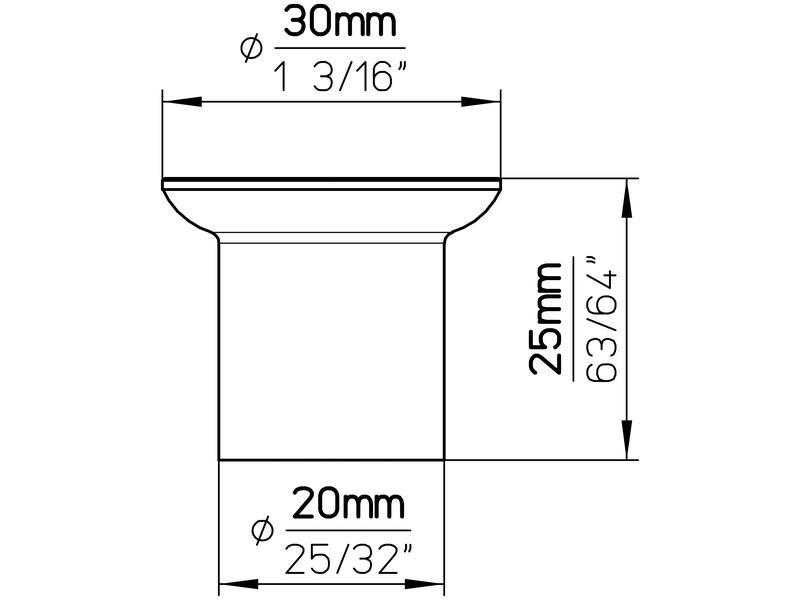 Meubelknop RVS Solid 30mm 30x30x25mm