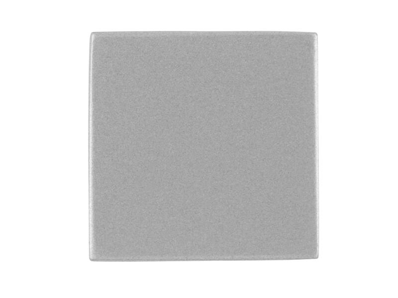 Meubelknop aluminium look 16mm 15x15x24mm
