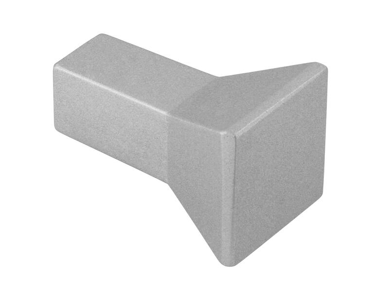 Meubelknop aluminium look 16mm 15x15x24mm