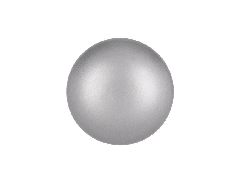Meubelknop aluminium look bol 16mm 16x16x25mm