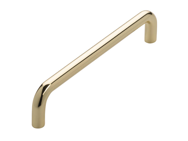 Meubelgreep vermessingd U-model 128mm 136x8x27mm
