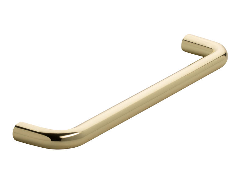 Meubelgreep vermessingd U-model 128mm 136x8x27mm