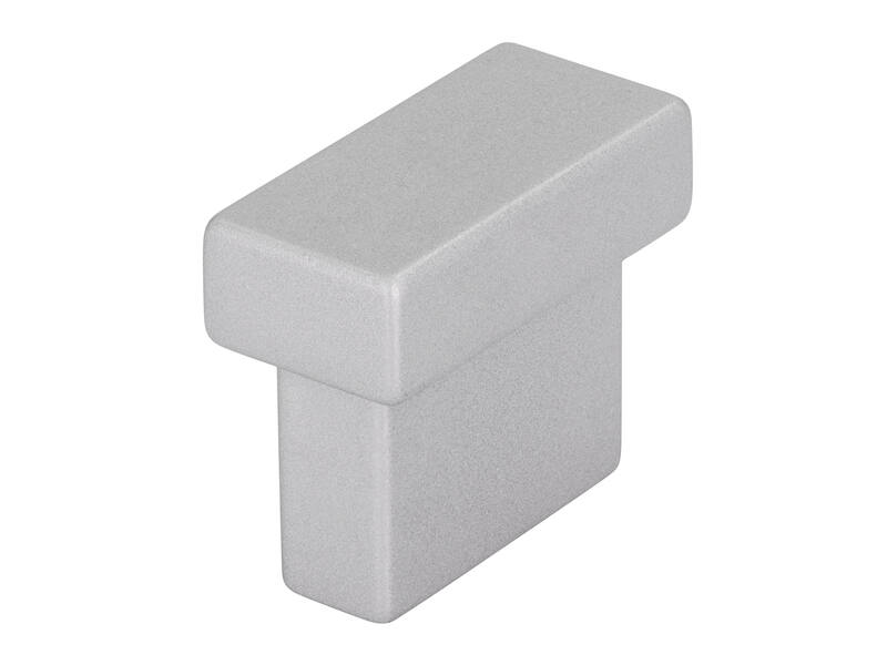 Meubelknop aluminium look 29mm 29x14x24mm