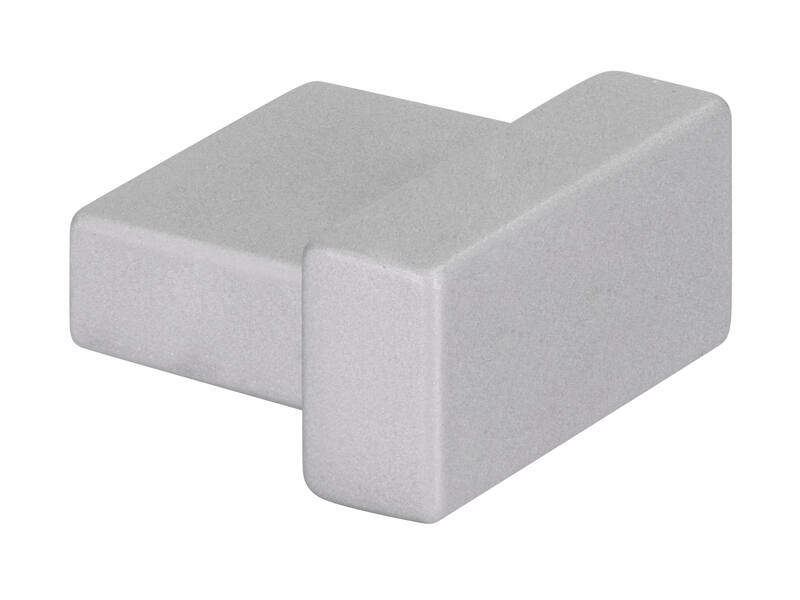 Meubelknop aluminium look 29mm 29x14x24mm