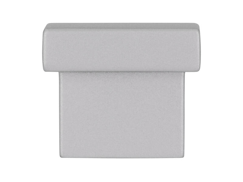 Meubelknop aluminium look 29mm 29x14x24mm