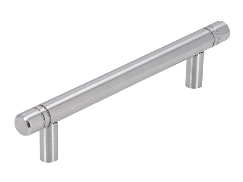 Meubelgreep RVS T-model 96mm met groef 132x10x26mm