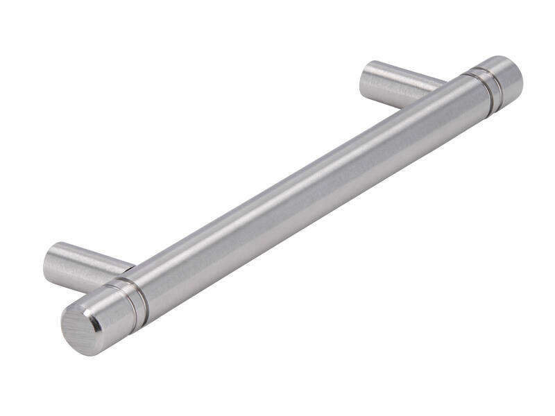 Meubelgreep RVS T-model 96mm met groef 132x10x26mm