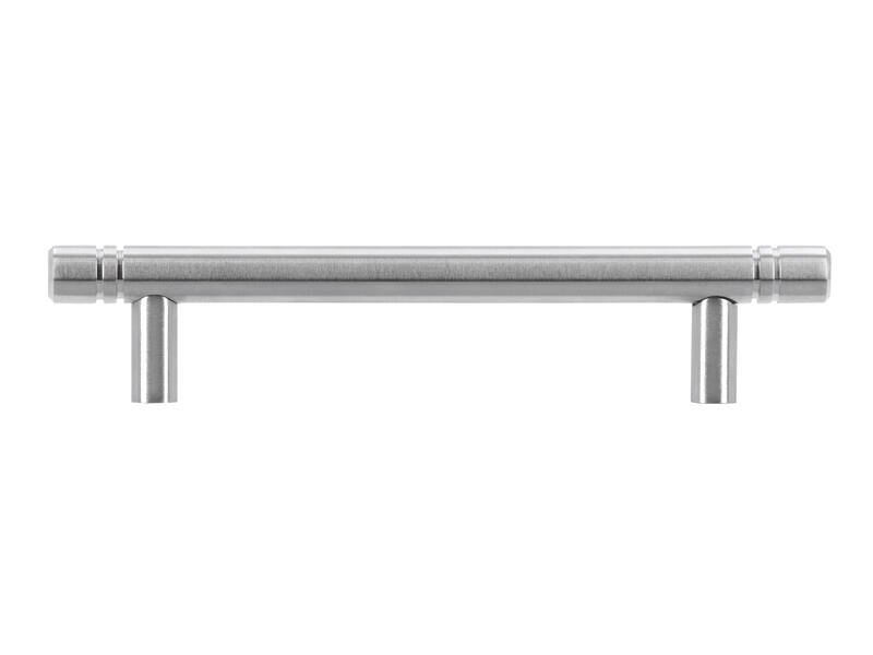 Meubelgreep RVS T-model 96mm met groef 132x10x26mm