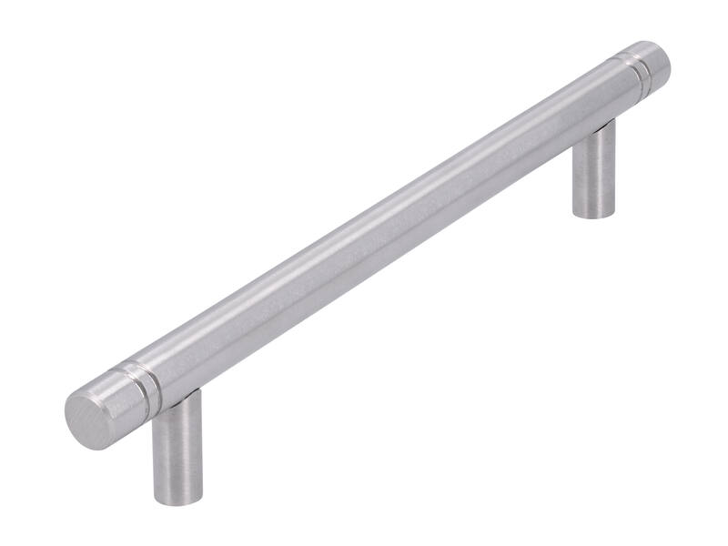 Meubelgreep RVS T-model 128mm met groef 166x10x26mm
