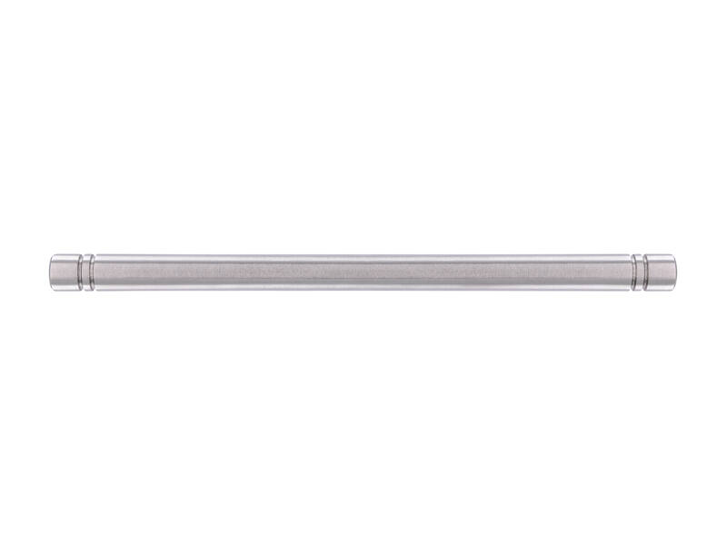 Meubelgreep RVS T-model 128mm met groef 166x10x26mm