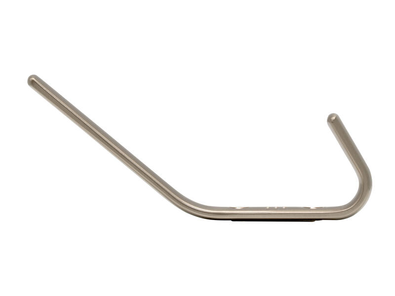 Kapstokhaak RVS look zamac recht dubbel 150x18x63mm