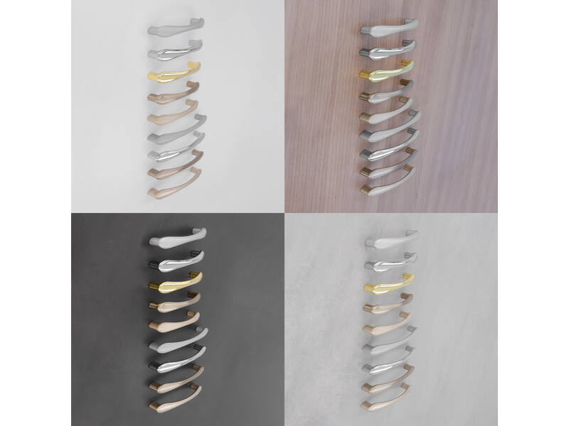 Meubelgreep aluminium look 96mm 112x15x30mm