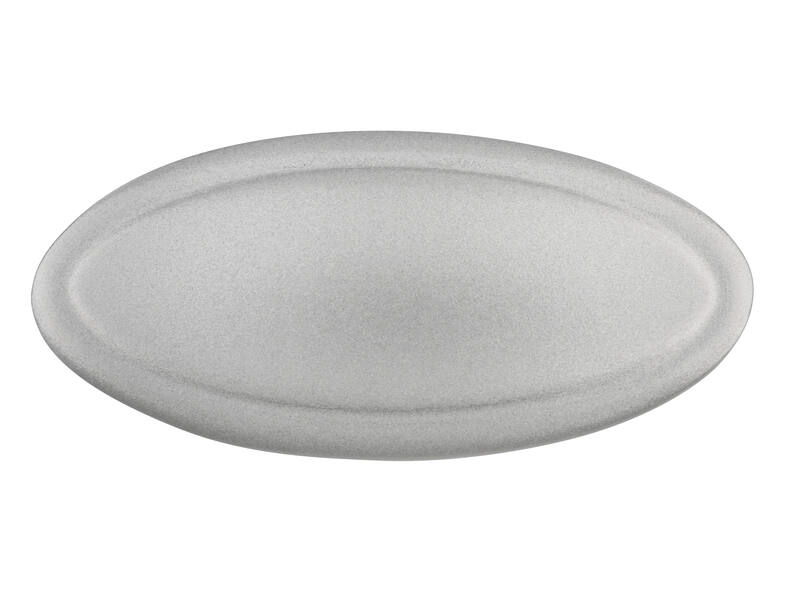 Meubelknop aluminium look 35mm 34x16x26mm