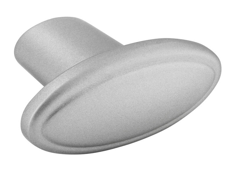 Meubelknop aluminium look 35mm 34x16x26mm