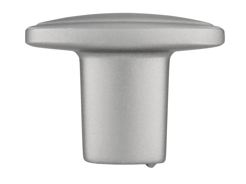 Meubelknop aluminium look 35mm 34x16x26mm