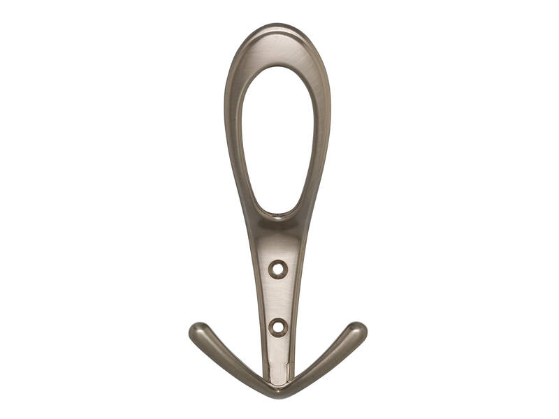 Kapstokhaak RVS look zamac oog dubbel 161x76x71mm