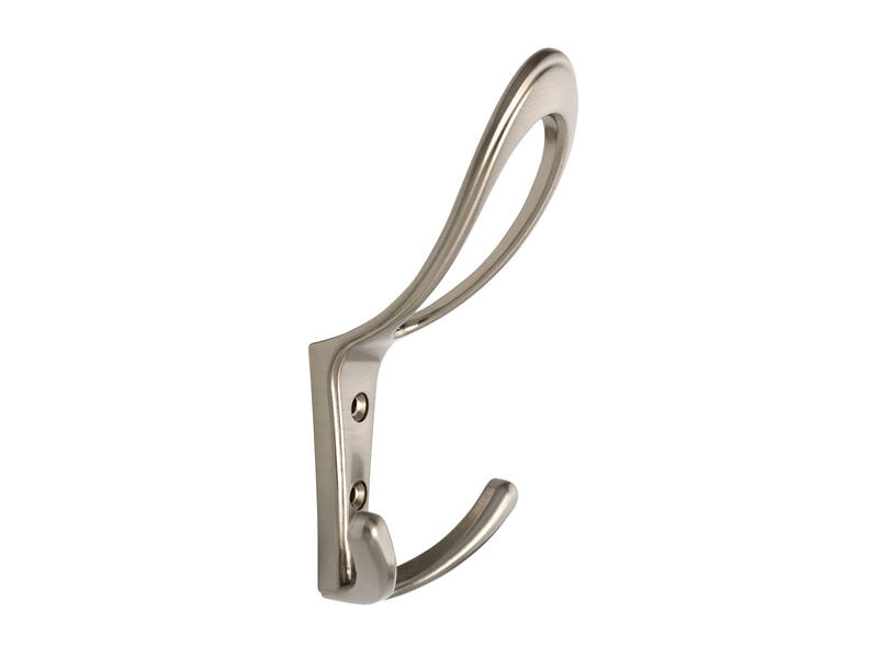 Kapstokhaak RVS look zamac oog dubbel 161x76x71mm