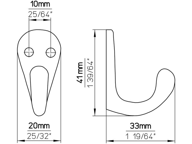 Jashaak zwart aluminium enkel 41x20x33mm