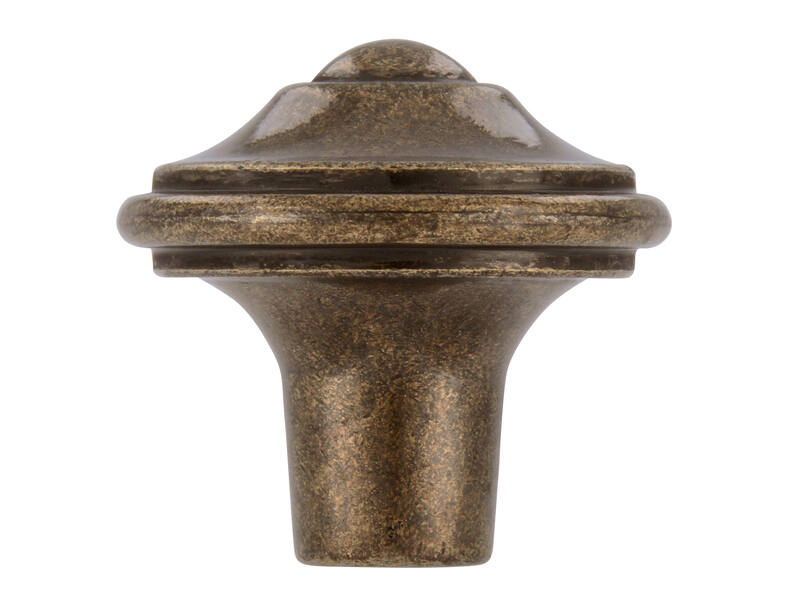 Meubelknoppen brons look 31mm 2 stuks 31x31x29mm