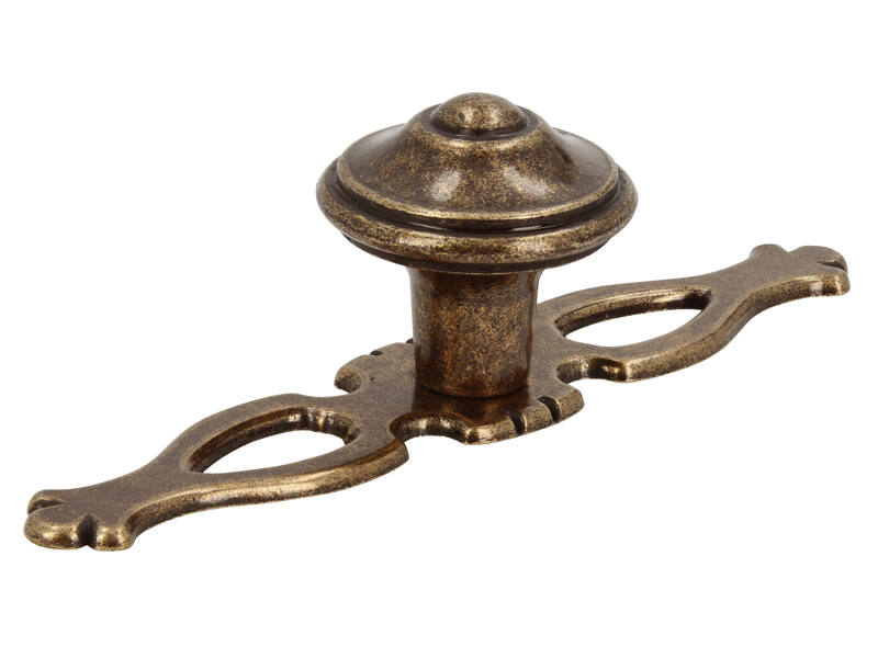Meubelknoppen brons look 108mm 2 stuks 108x31x31mm incl. achterplaat