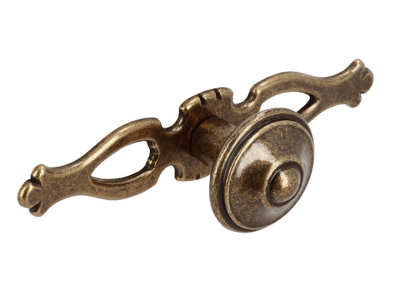 Meubelknoppen brons look 108mm 2 stuks 108x31x31mm incl. achterplaat