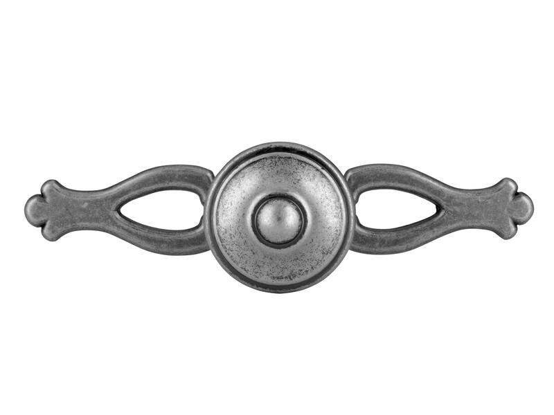 Meubelknoppen tin look 108mm 2 stuks 108x31x31mm incl. achterplaat