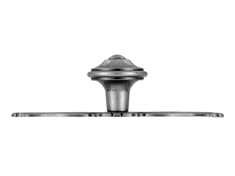 Meubelknoppen tin look 108mm 2 stuks 108x31x31mm incl. achterplaat