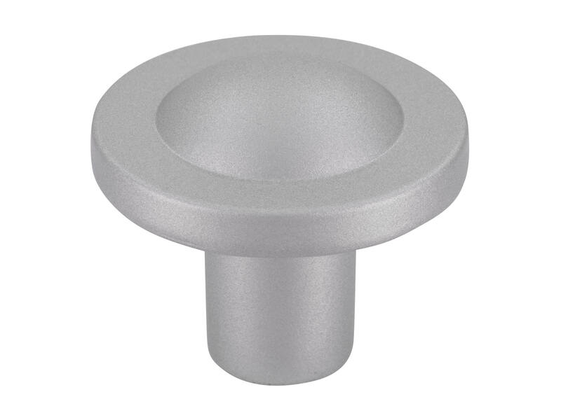 Meubelknop aluminium look rond 35mm 35x35x30mm