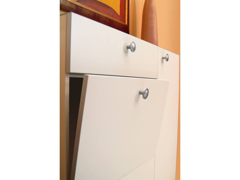 Meubelknop aluminium look rond 35mm 35x35x30mm