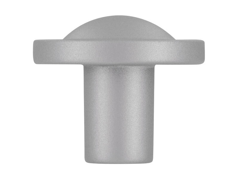 Meubelknop aluminium look rond 35mm 35x35x30mm