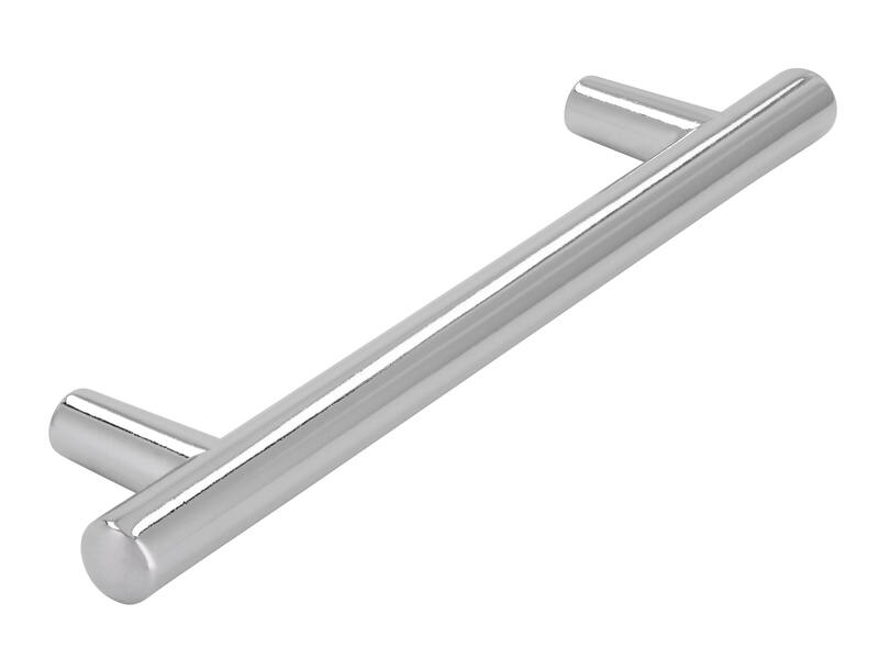 Meubelgreep chroom T-model 96mm 135x10x27mm