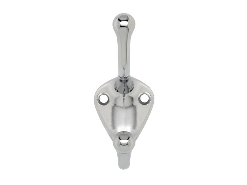 Kapstokhaak chroom zamac enkel 82x32x76mm