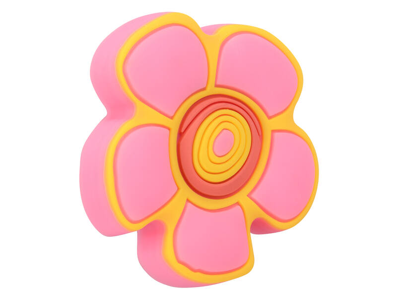 Meubelknop roze bloem 45x45x25mm