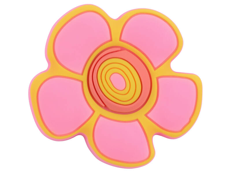 Meubelknop roze bloem 45x45x25mm