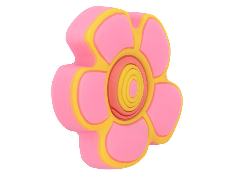 Meubelknop roze bloem 45x45x25mm