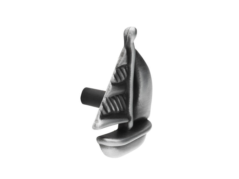 Meubelknop antiek ijzer look boot 59x48x29mm