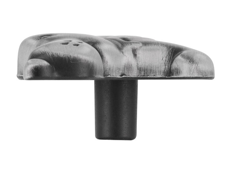 Meubelknop antiek ijzer look hond 56x37x20mm