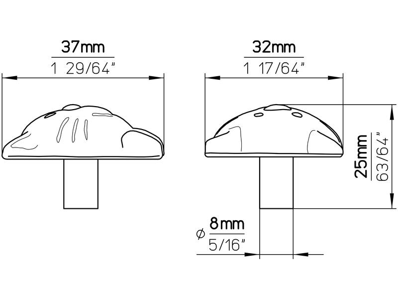 Meubelknop antiek ijzer look poes 37x32x25mm