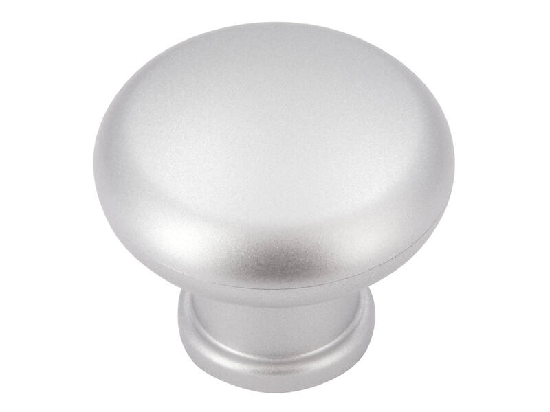 Meubelknop zilvergrijs kunststof 32mm 32x32x27mm